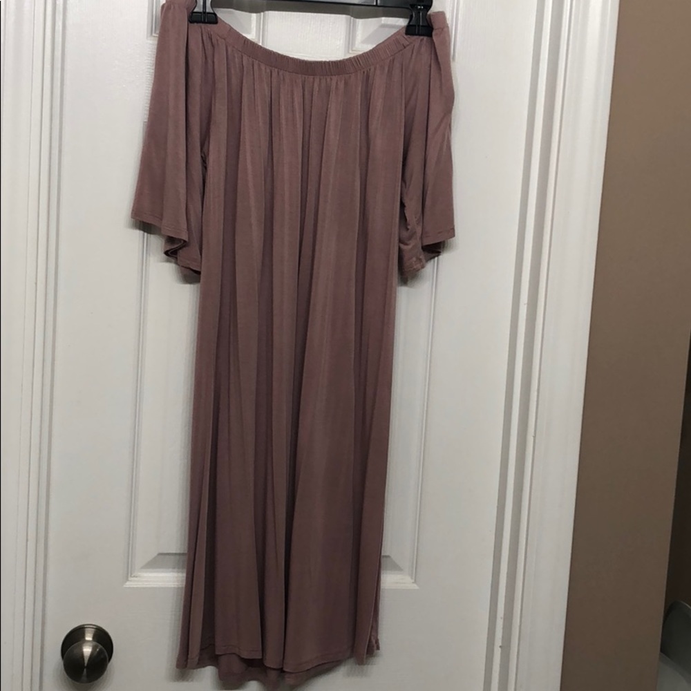Strapless off the shoulder dress
